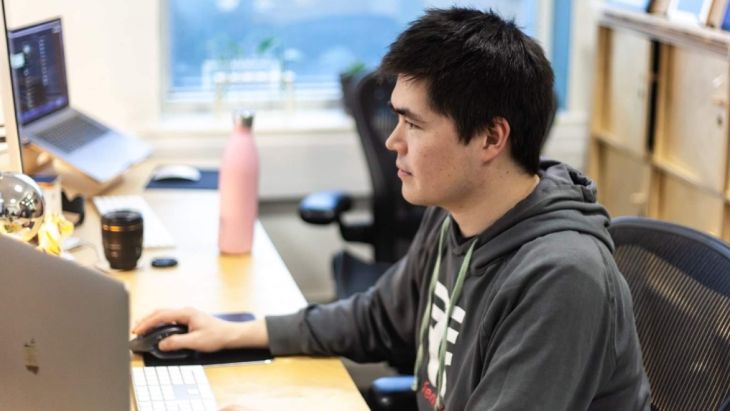 Dave at his desk