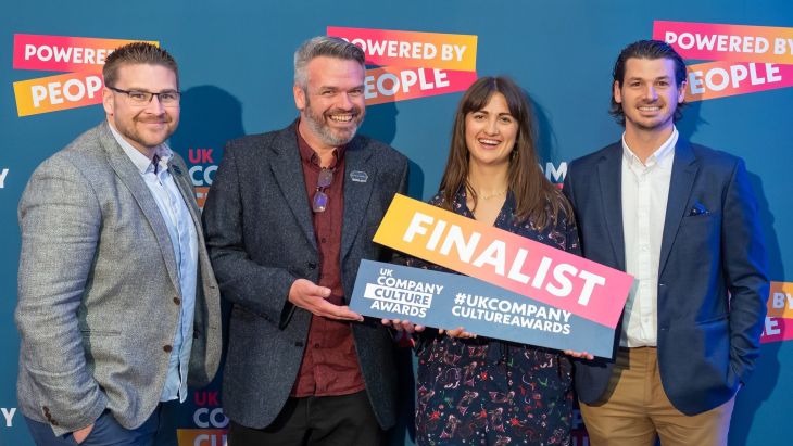 Josh, Steve, Annie and Simon at the awards ceremony