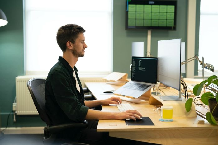 Jonny Townend working at his desk