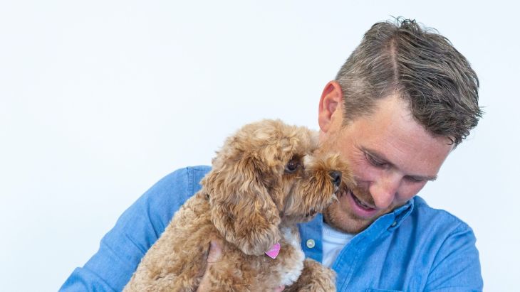 Andy with his dog