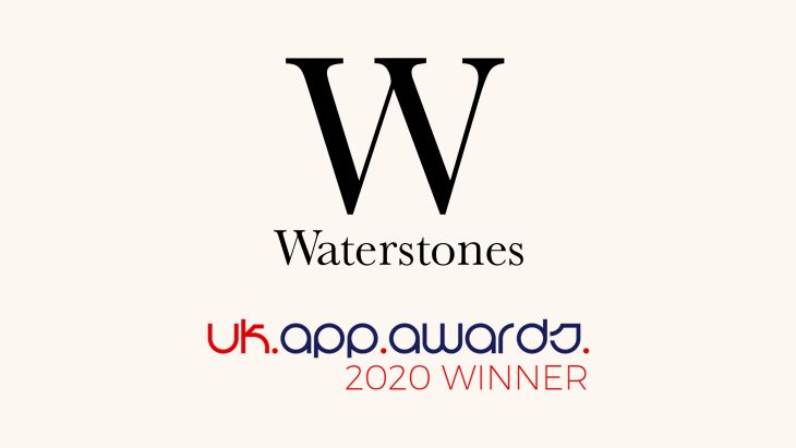 Waterstones and UK App Awards logos