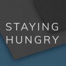 Illustration behind the words 'Staying Hungry'