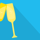 Illustration of champagne glasses