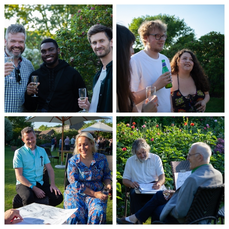 Guests enjoyed a drinks reception in the garden