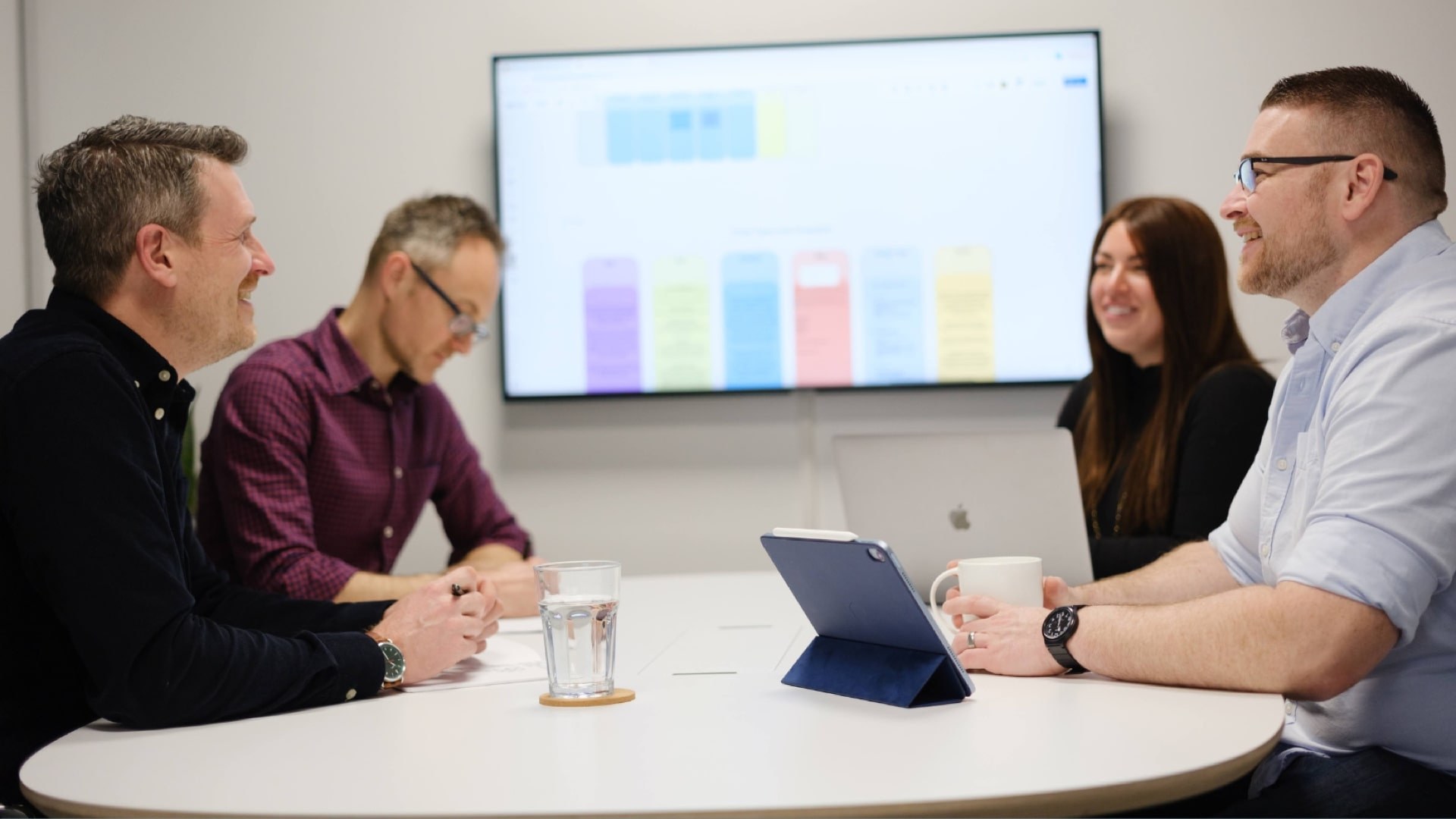 The leadership team discuss team planning