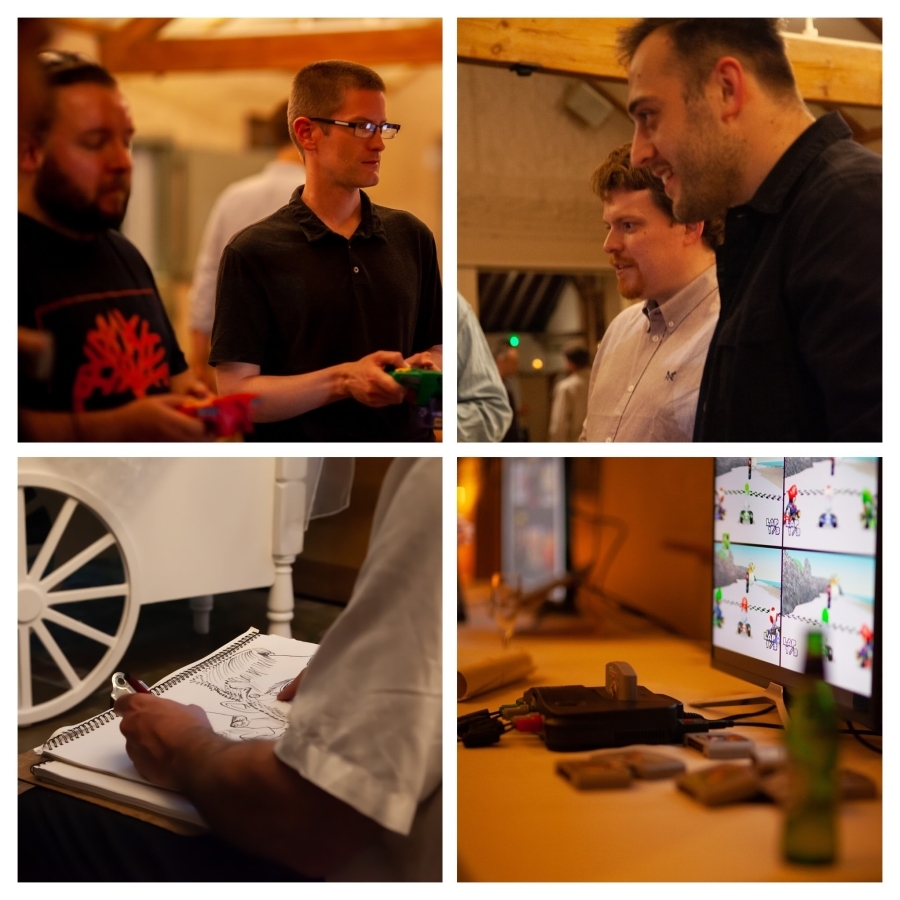 Guests enjoyed the caricature artist, games console and sweet cart