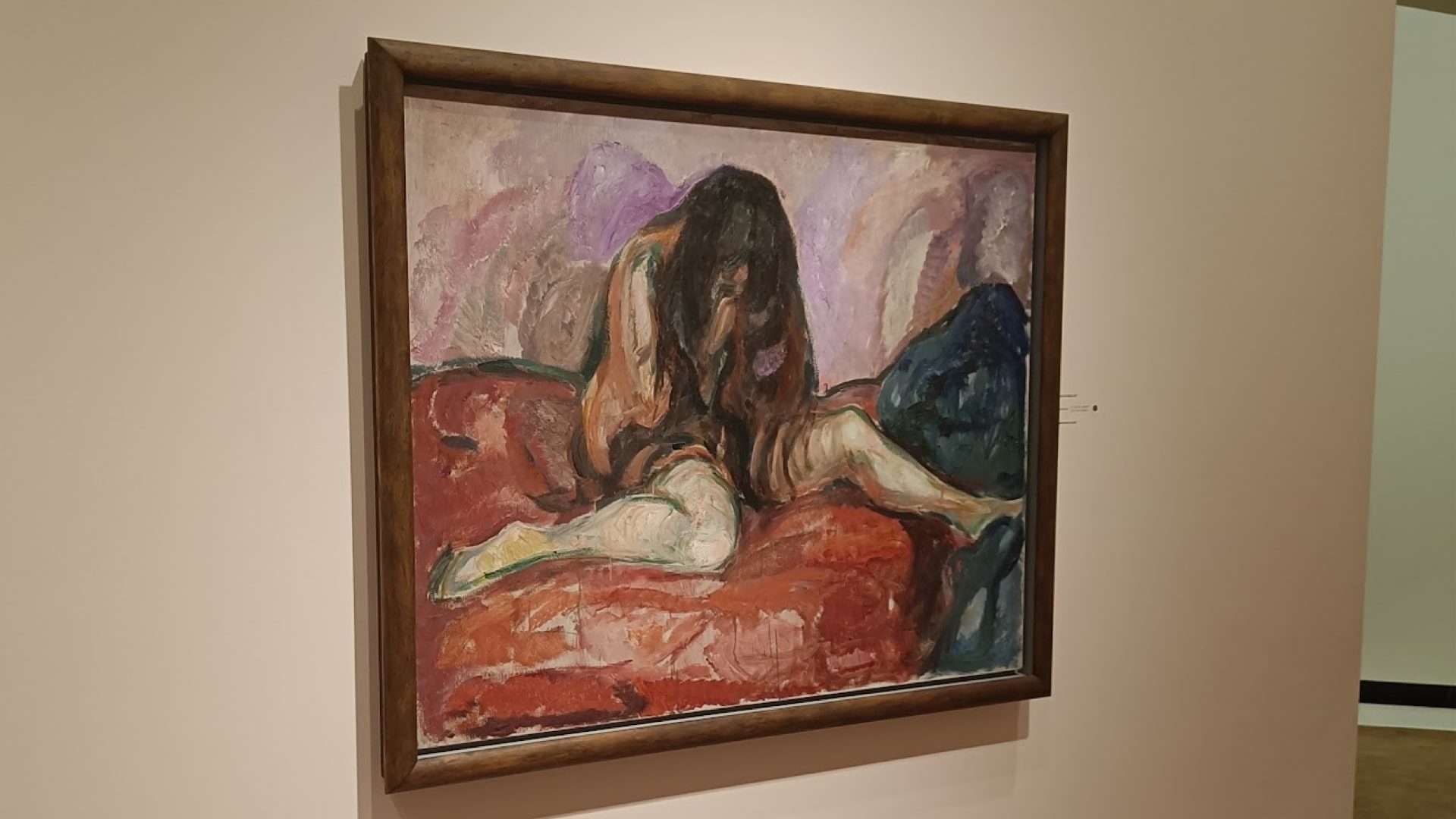 A photo of some of Munch's work