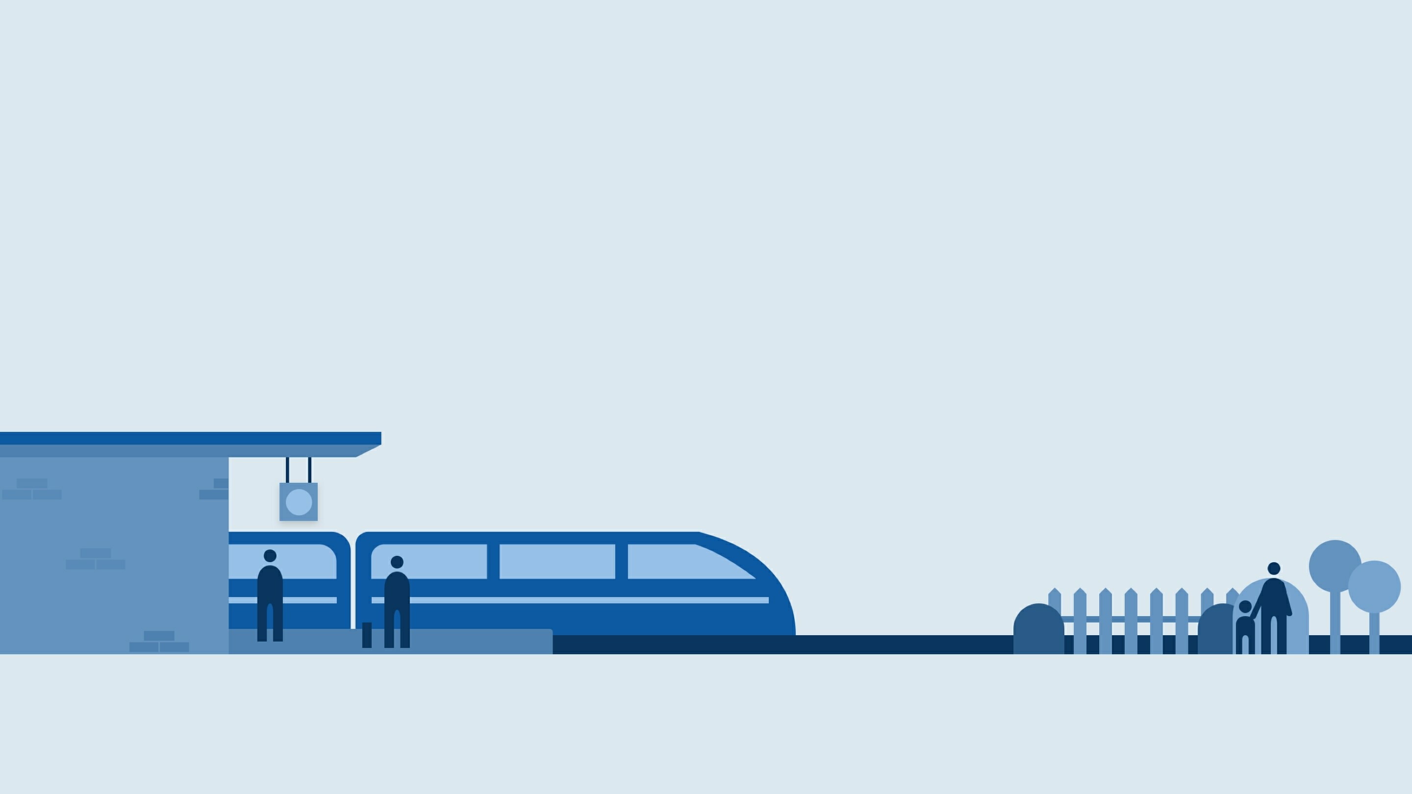 Illustration of train leaving the station